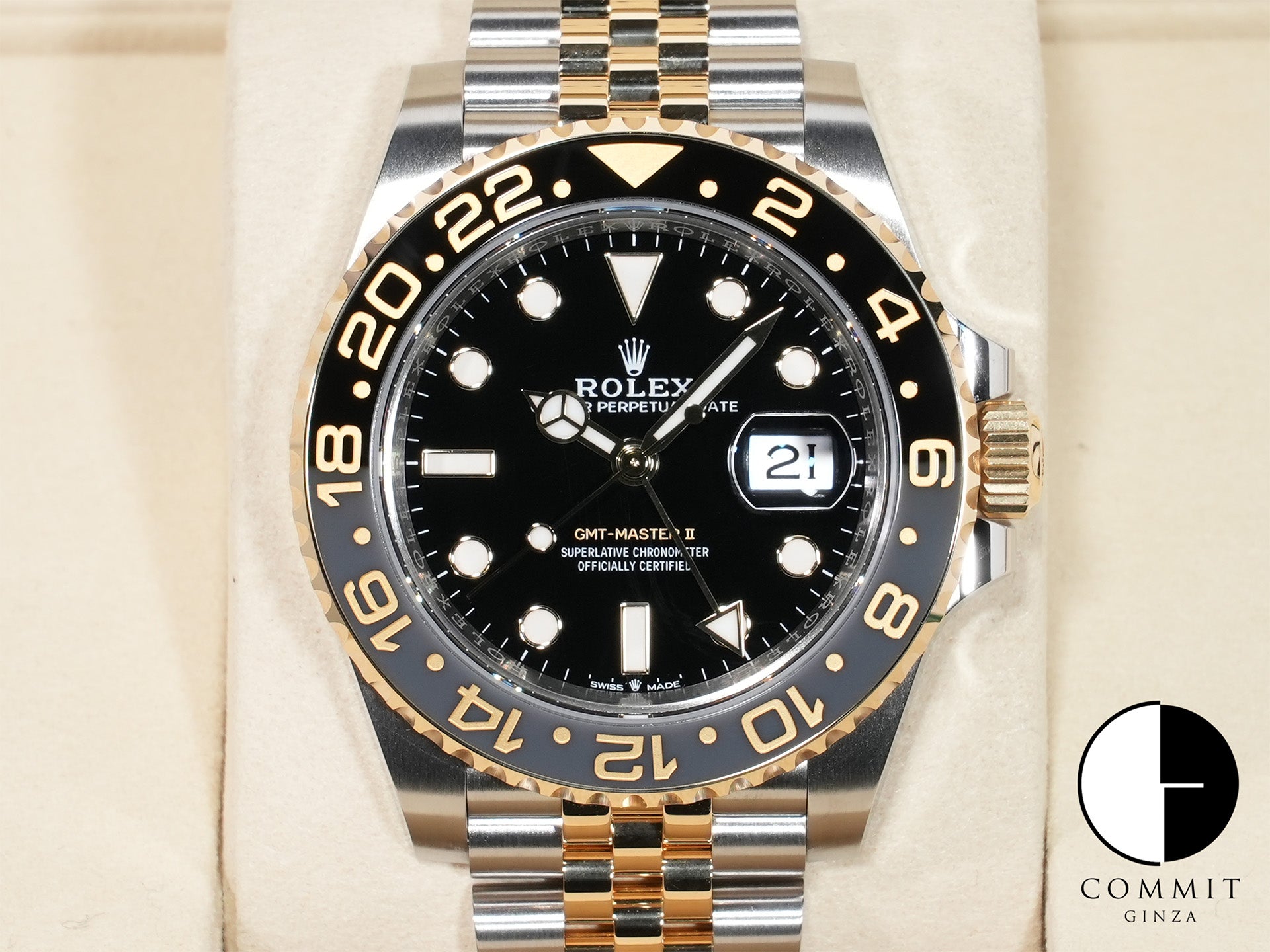 Rolex GMT-Master II Ref.126713GRNR Stainless Steel/Yellow Gold Black Dial Jubilee Bracelet Unused o4iy2tva