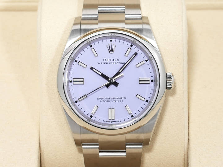 ロレックス オイスターパーペチュアル36 Ref.126000 ステンレススチール ラベンダー文字盤 未使用 uygas96v