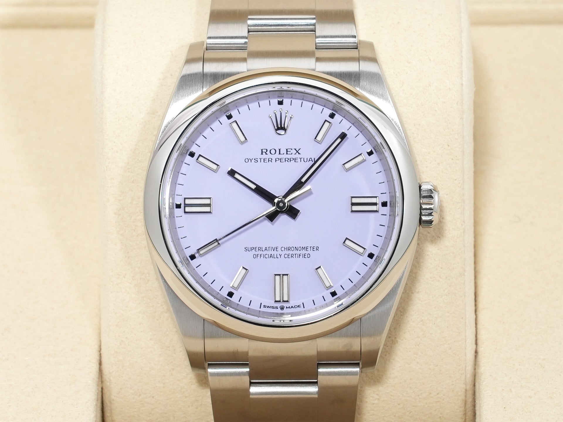 ロレックス オイスターパーペチュアル36 Ref.126000 ステンレススチール ラベンダー文字盤 未使用 uygas96v