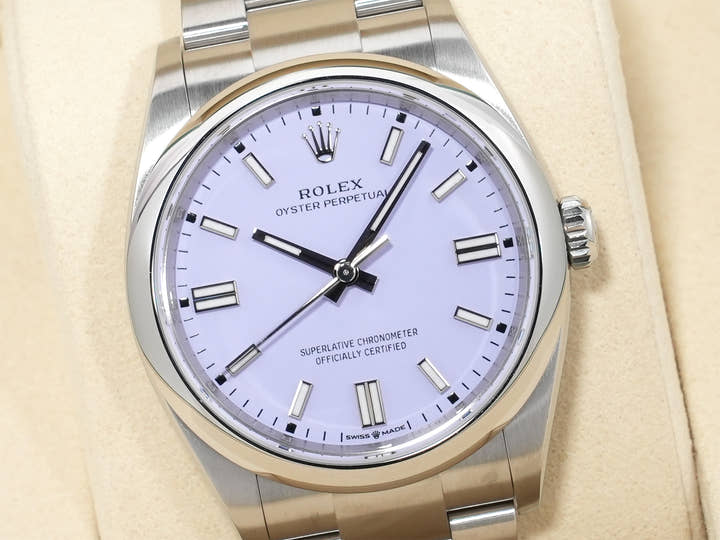 ロレックス オイスターパーペチュアル36 Ref.126000 ステンレススチール ラベンダー文字盤 未使用 uygas96v