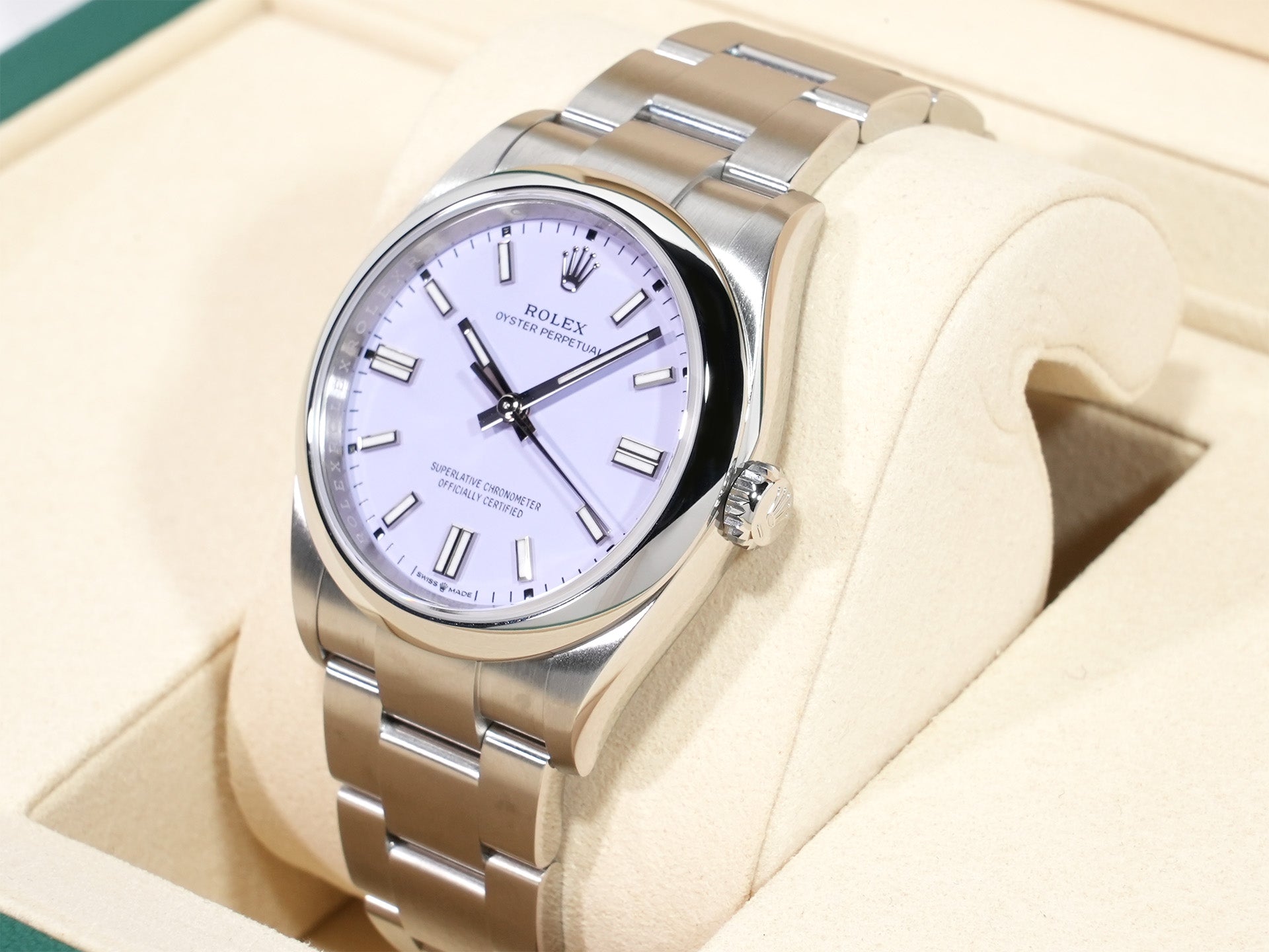 ロレックス オイスターパーペチュアル36 Ref.126000 ステンレススチール ラベンダー文字盤 未使用 uygas96v