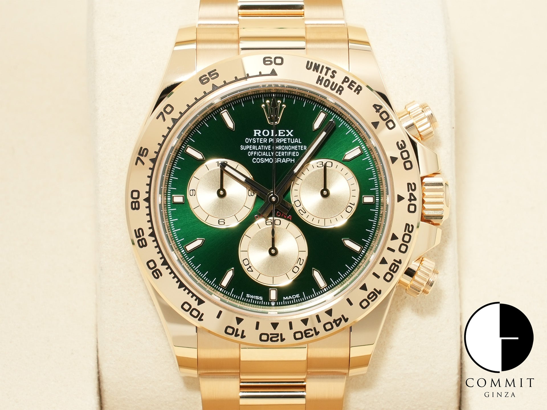 ロレックス デイトナ Ref.126508 イエローゴールド グリーン文字盤 未使用 xpdcy3ak