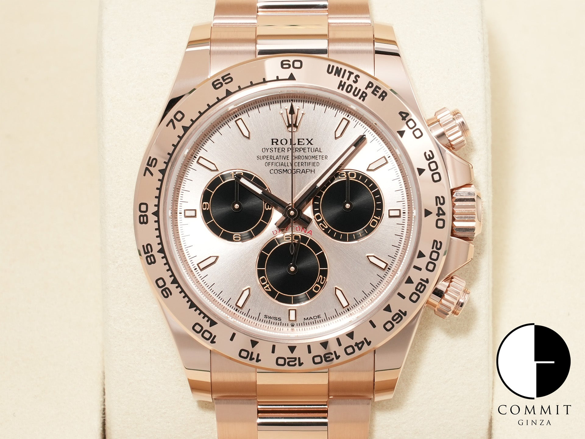 ロレックス デイトナ Ref.126505 エバーローズゴールド サンダストxブライトブラック文字盤 未使用 9e9widot