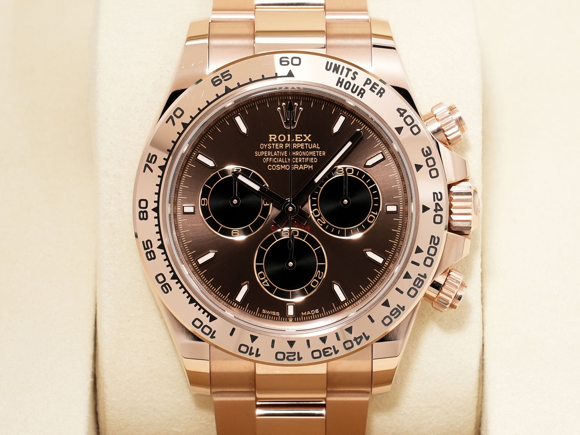 ロレックス デイトナ Ref.126505 エバーローズゴールド チョコレートxブライトブラック文字盤 美品 j2ubzoqi