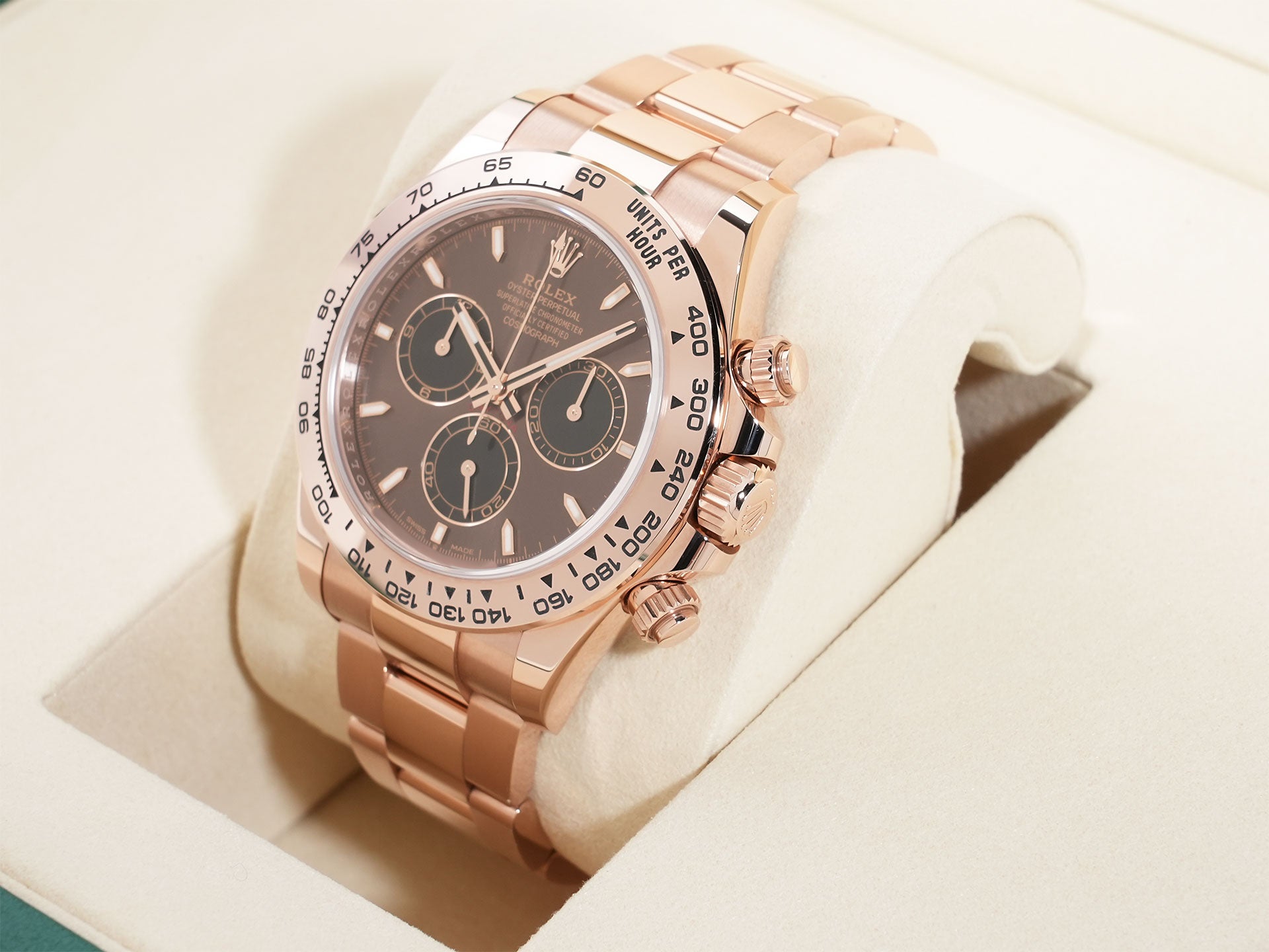 ロレックス デイトナ Ref.126505 エバーローズゴールド チョコレートxブライトブラック文字盤 美品 j2ubzoqi