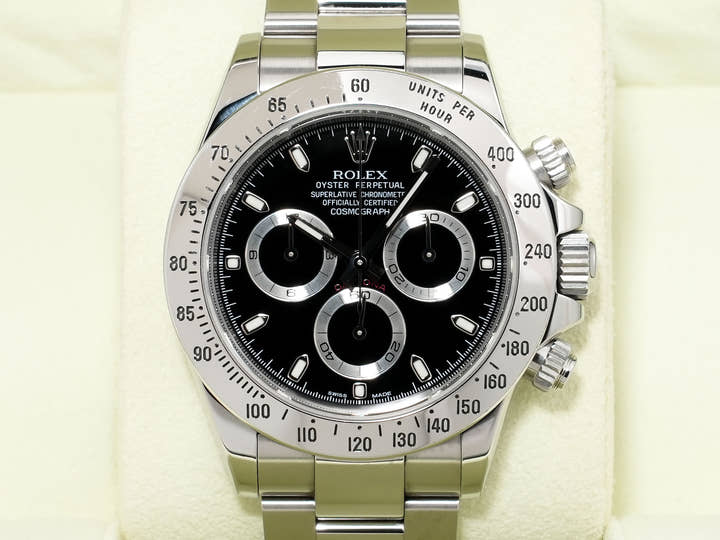 ロレックス デイトナ Ref.116520 ステンレススチール ブラック文字盤 中古 rdffjajd