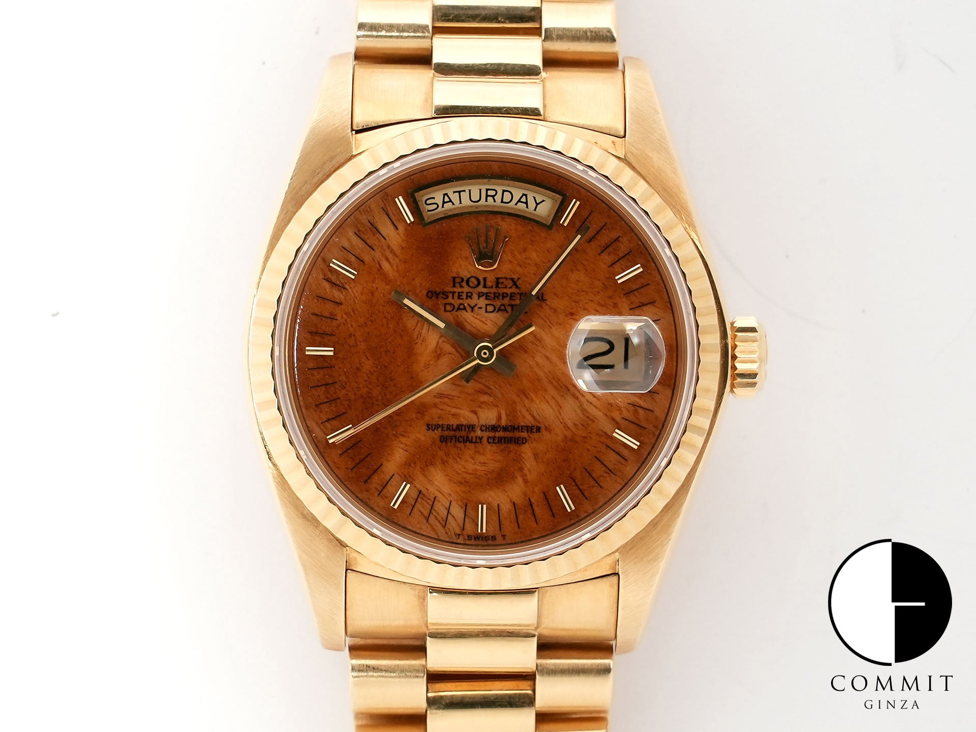 ロレックス デイデイト36 Ref.18038 イエローゴールド バーチ文字盤 中古 ti488gia