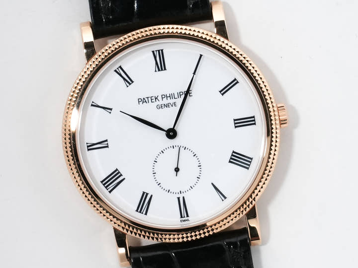 パテックフィリップ カラトラバ Ref.5116R-001 ローズゴールド エナメル文字盤 美中古 3i5223q6