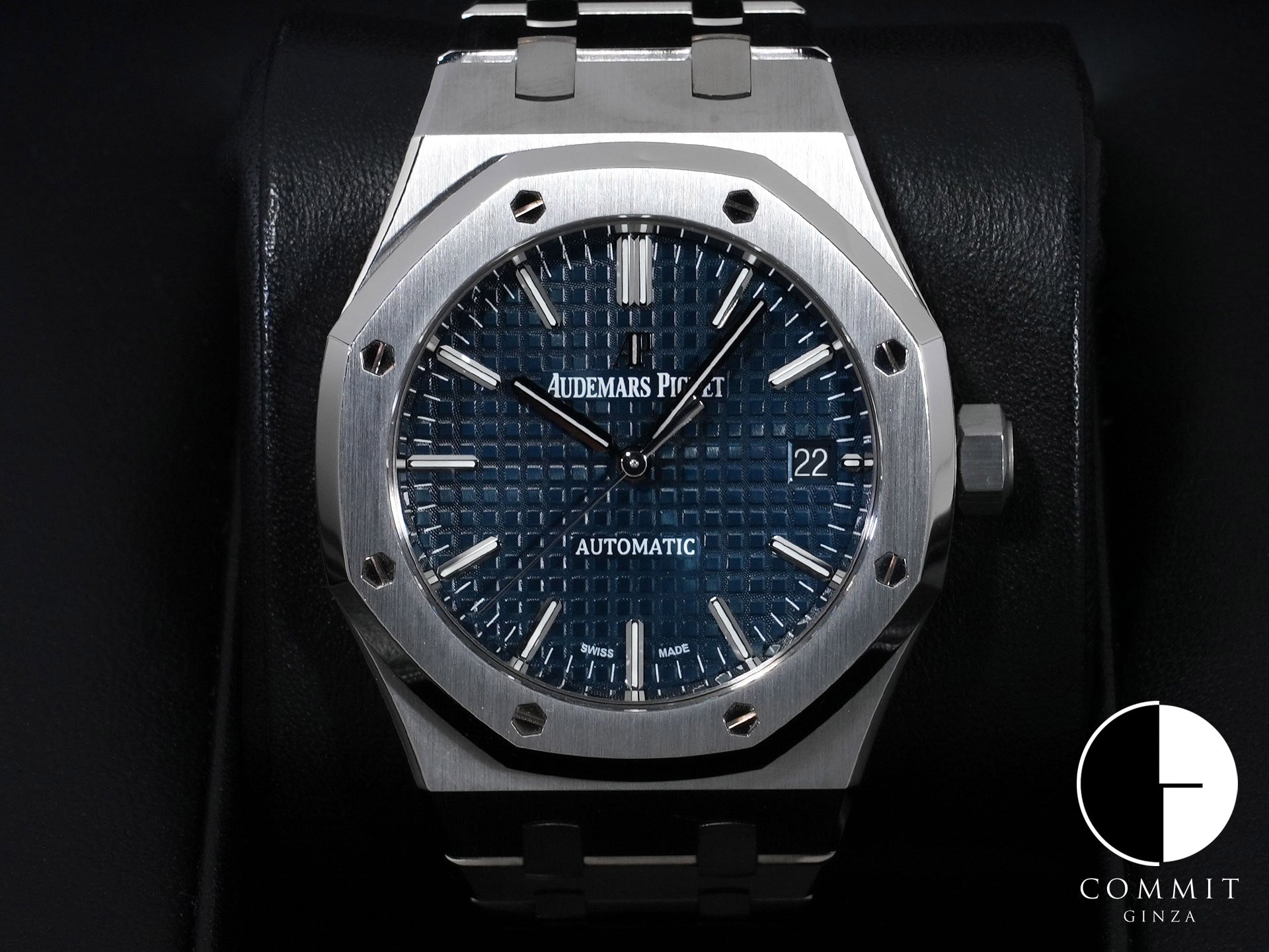 オーデマピゲ ロイヤルオーク Ref.15450ST.OO.1256ST.03 ステンレススチール ブルー文字盤 美中古 f5y3qzog