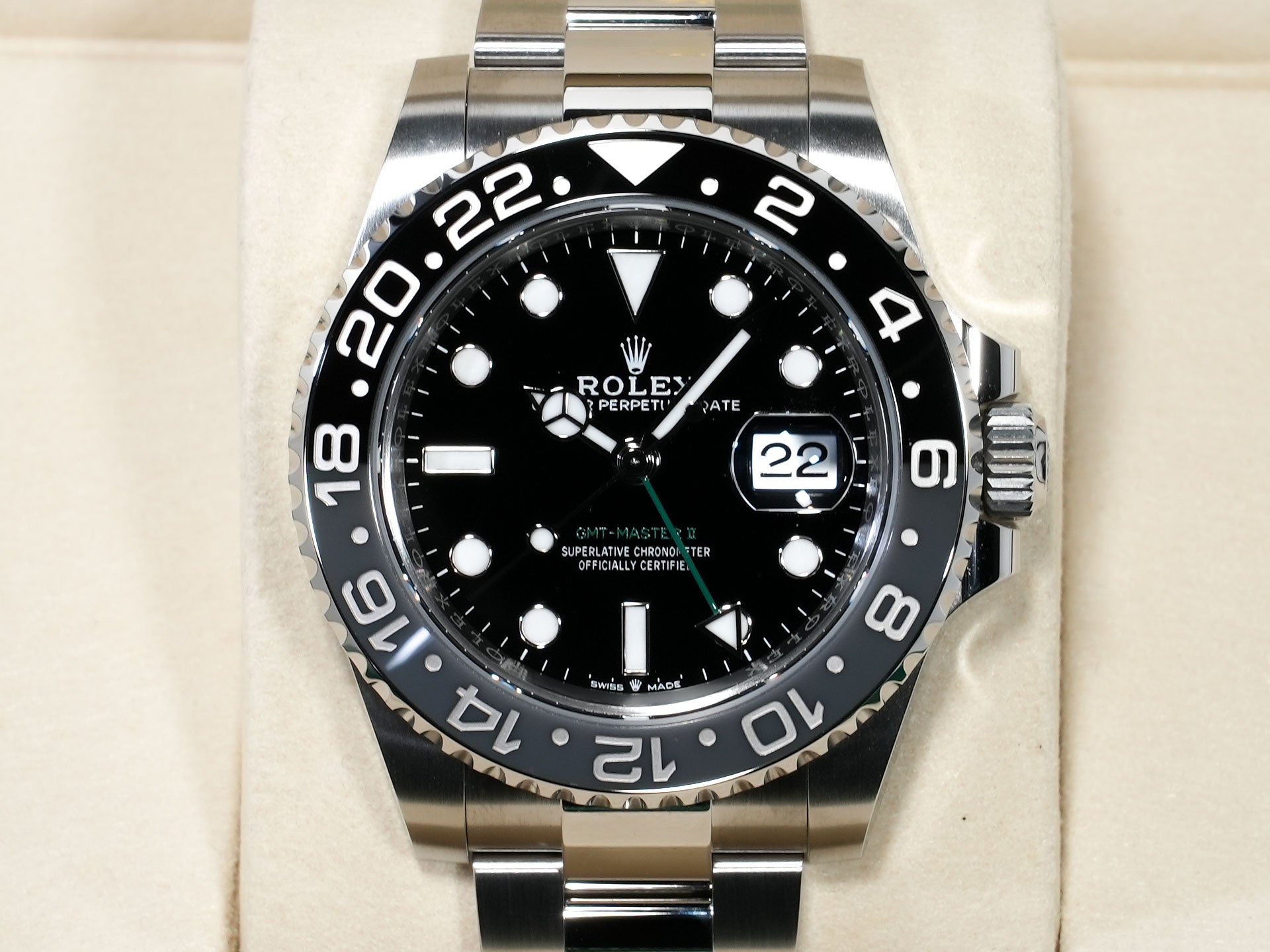 ロレックス GMTマスターII Ref.126710GRNR ステンレススチール ブラック文字盤 オイスターブレスレット 未使用 ktjhvahr
