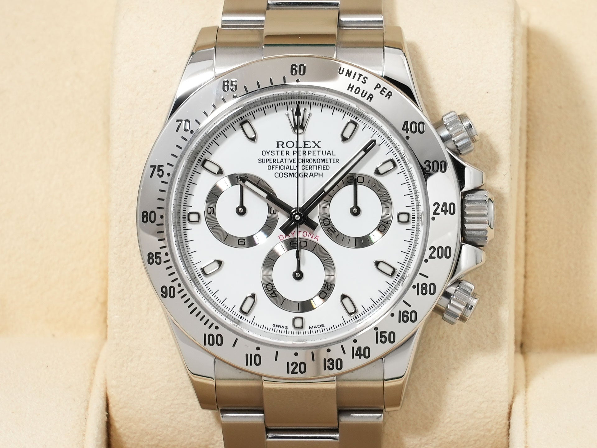 Rolex Daytona Ref. 116520 Stainless Steel White Dial Used 48xuq8ey