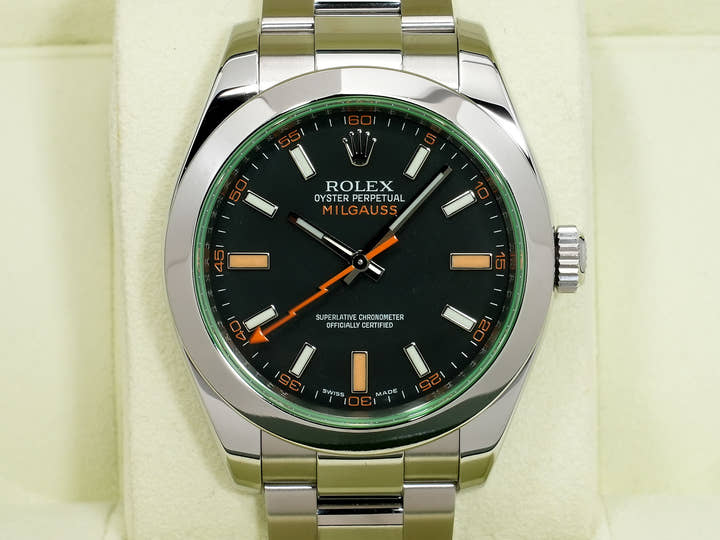ロレックス ミルガウス Ref.116400GV ステンレススチール ブラック文字盤 美中古 6r6324w3