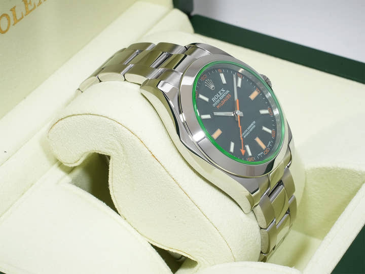 ロレックス ミルガウス Ref.116400GV ステンレススチール ブラック文字盤 美中古 6r6324w3