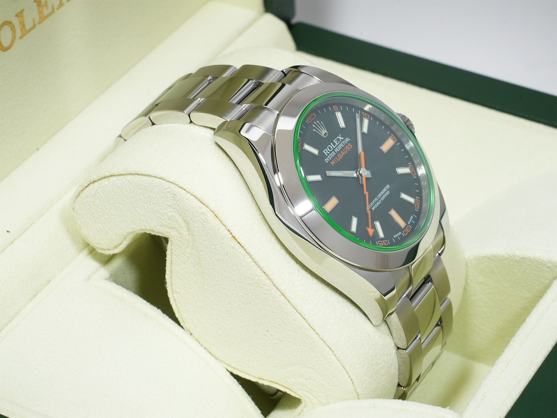 ロレックス ミルガウス Ref.116400GV ステンレススチール ブラック文字盤 美中古 6r6324w3