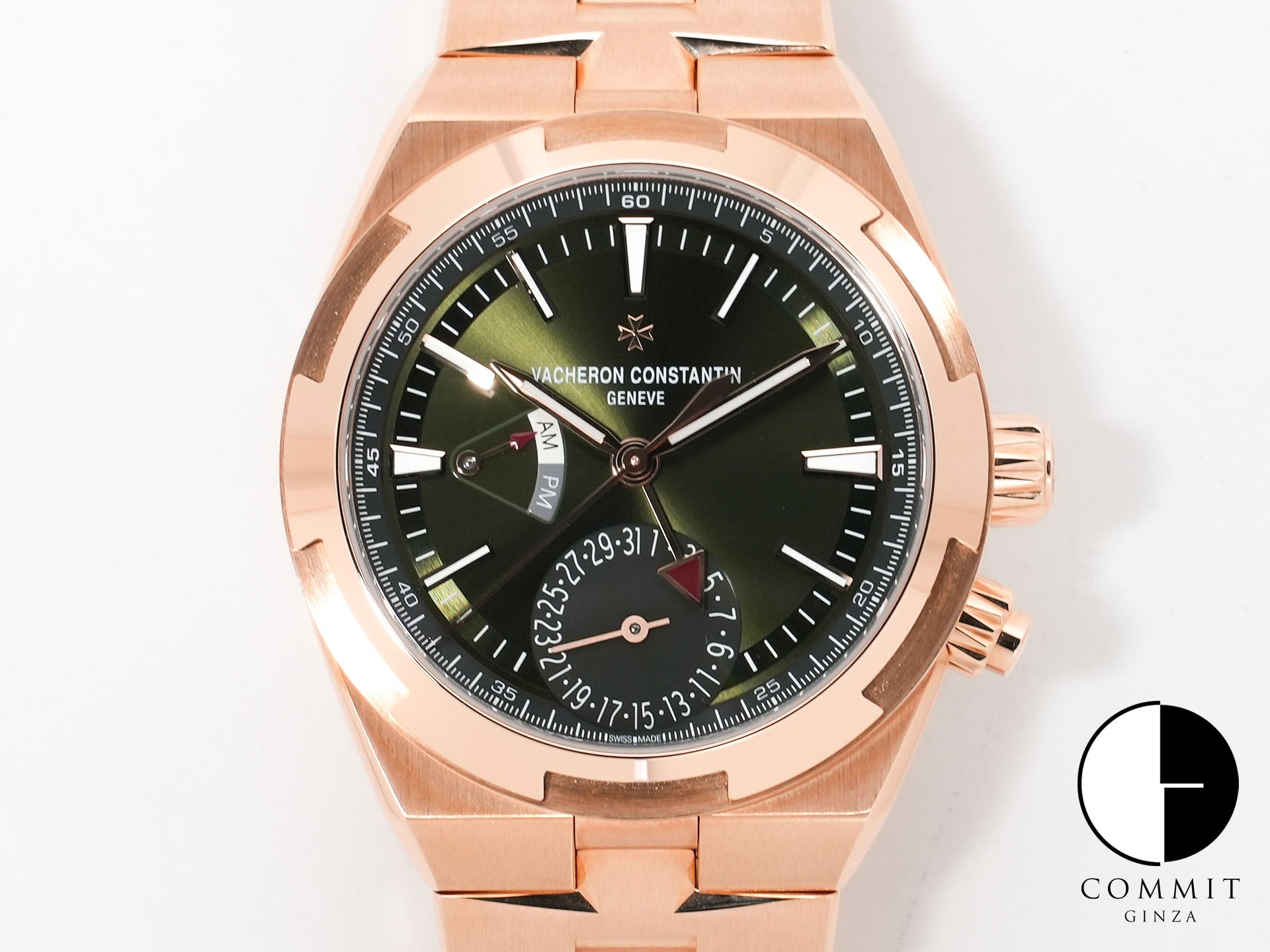 ヴァシュロンコンスタンタン オーヴァーシーズ デュアルタイム Ref.7920V/210R-B965 ピンクゴールド グリーン文字盤 極美品 rh93zsv2