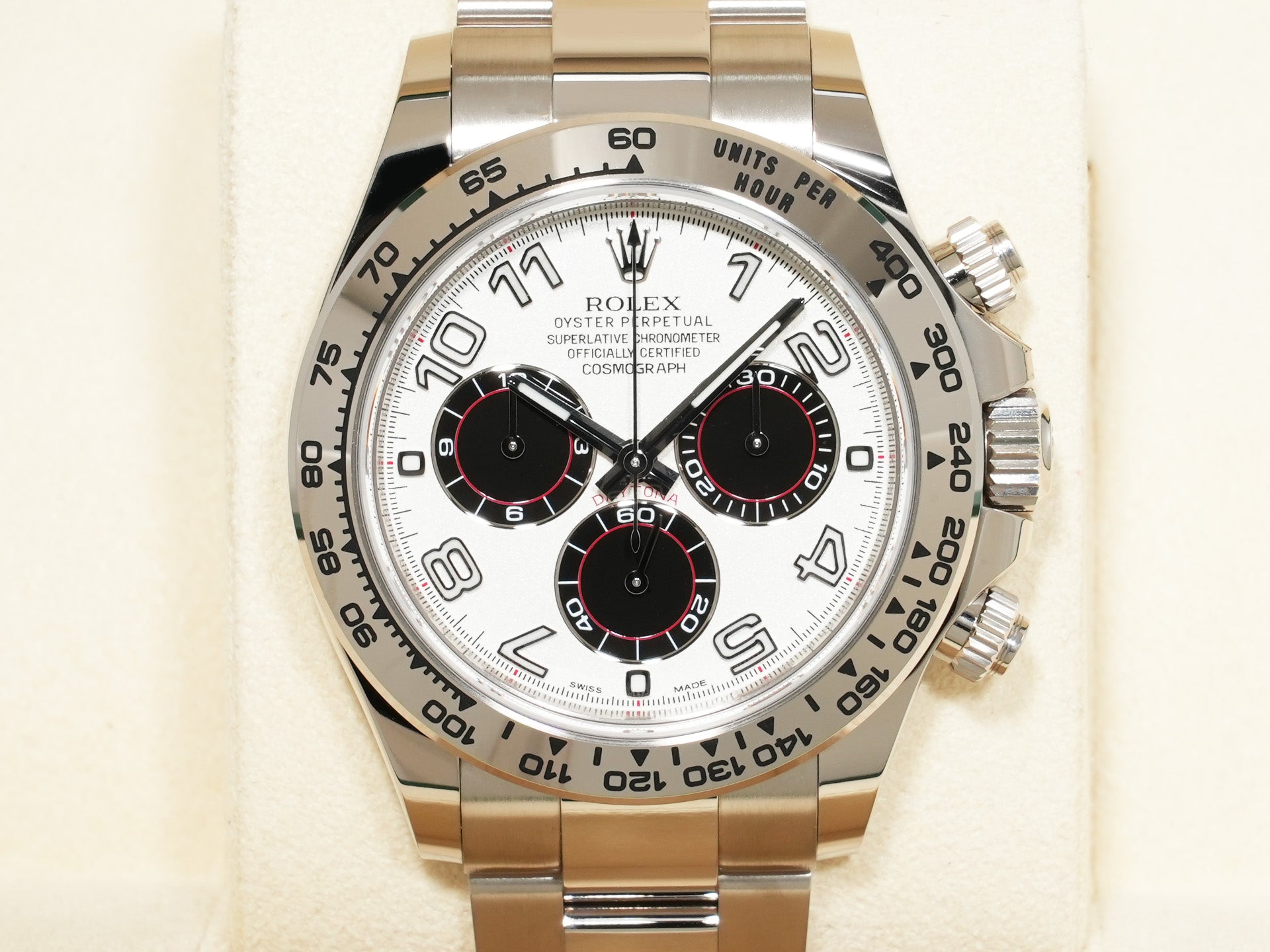ロレックス デイトナ Ref.116509 ホワイトゴールド ホワイトアラビア文字盤 未使用 bgoohis2