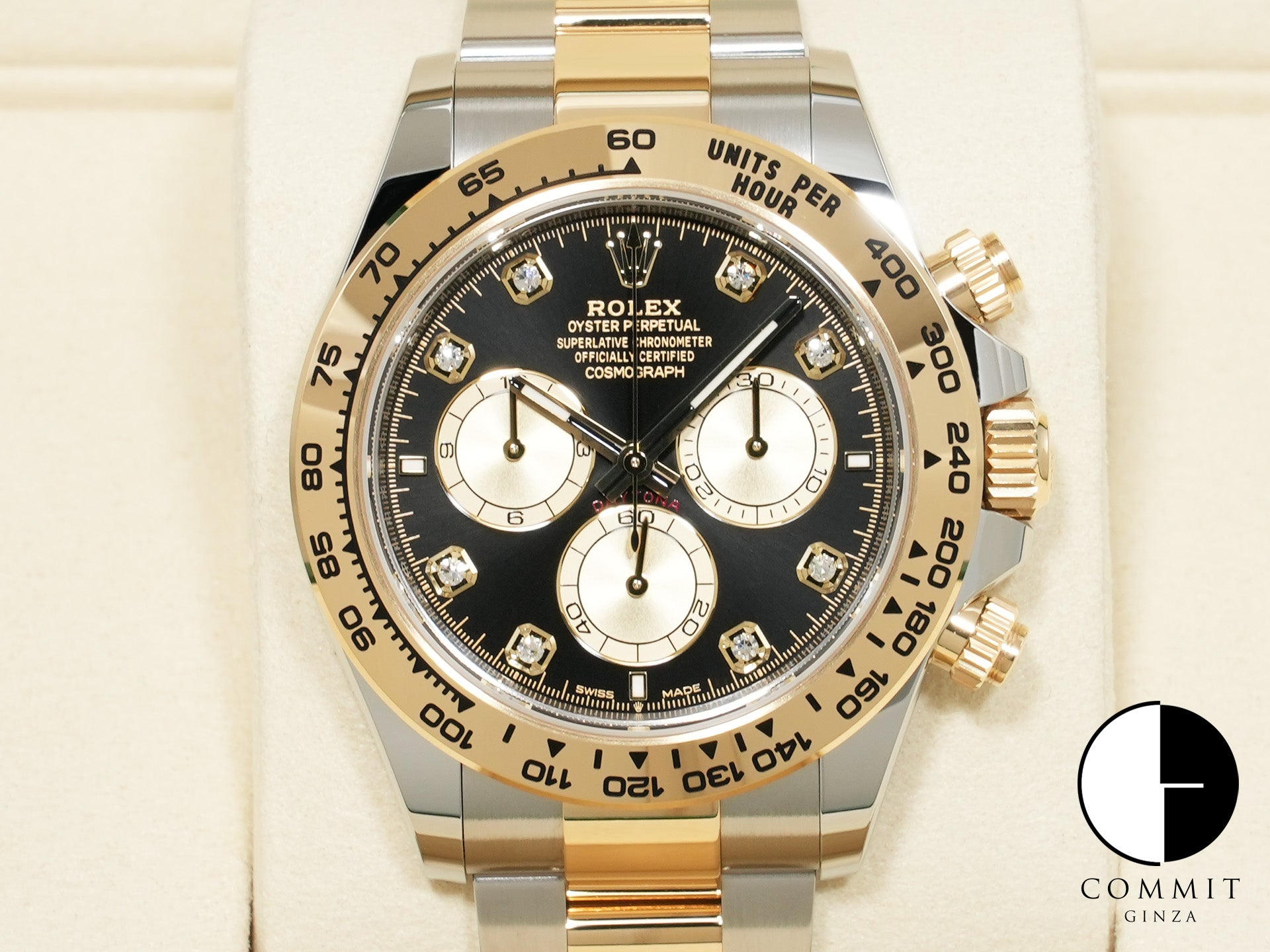 ロレックス デイトナ Ref.126503G ステンレススチール/イエローゴールド ブラックxゴールデンx8Pダイヤ文字盤 未使用 nnb52neq