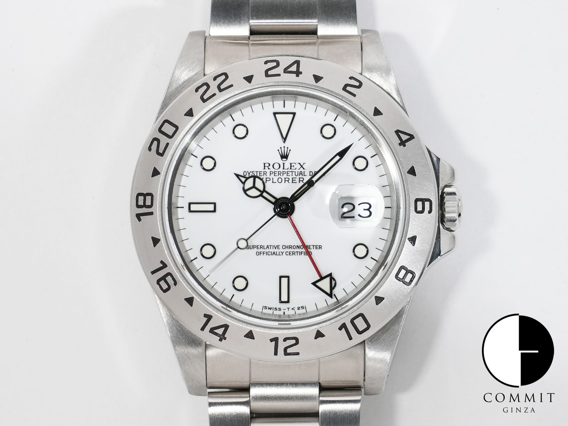 ロレックス エクスプローラーII Ref.16570 ステンレススチール ホワイト文字盤 オイスターブレスレット 美中古 ghvs62i8
