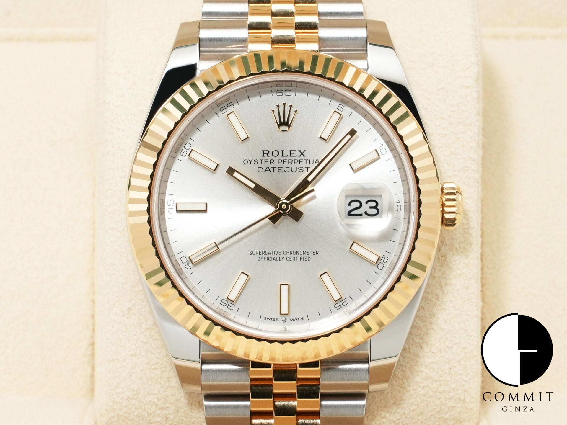 ロレックス デイトジャスト41 Ref.126333 ステンレススチール/イエローゴールド シルバー文字盤 ジュビリーブレスレット 中古 xuwspr99