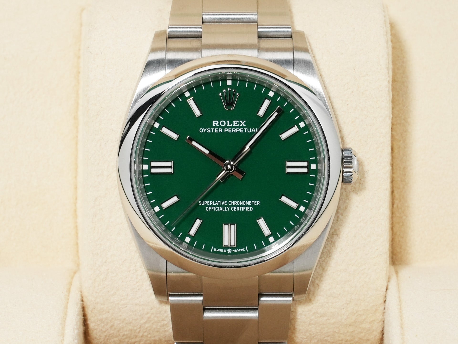 ロレックス オイスターパーペチュアル36 Ref.126000 ステンレススチール グリーン文字盤 中古 f6xgciav