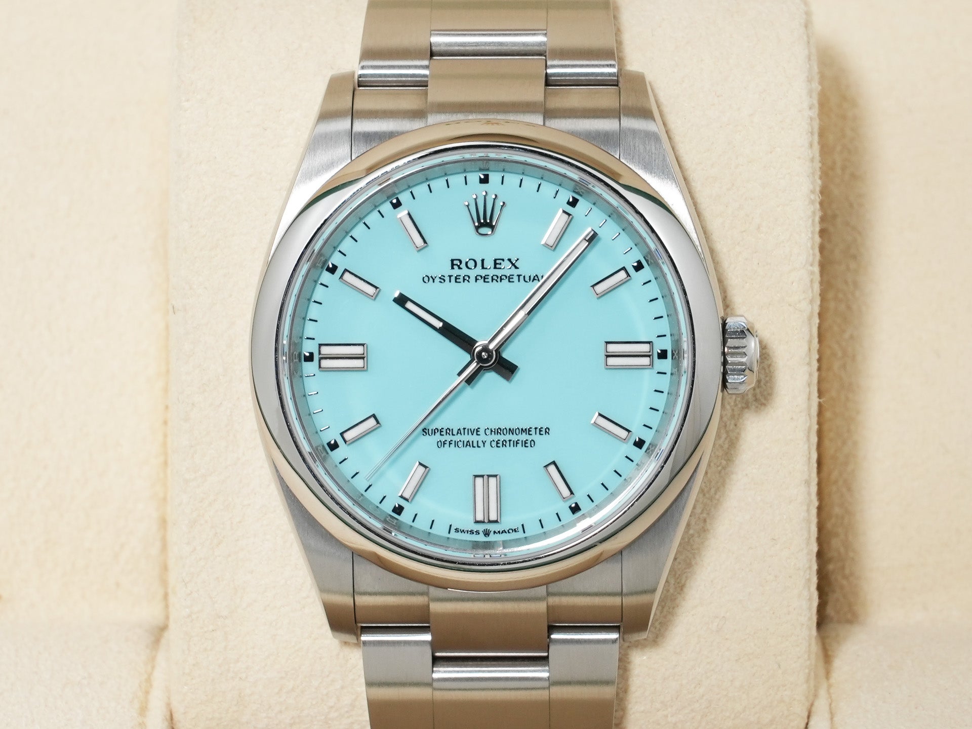ロレックス オイスターパーペチュアル36 Ref.126000 ステンレススチール ターコイズ文字盤 中古 utr6hvta