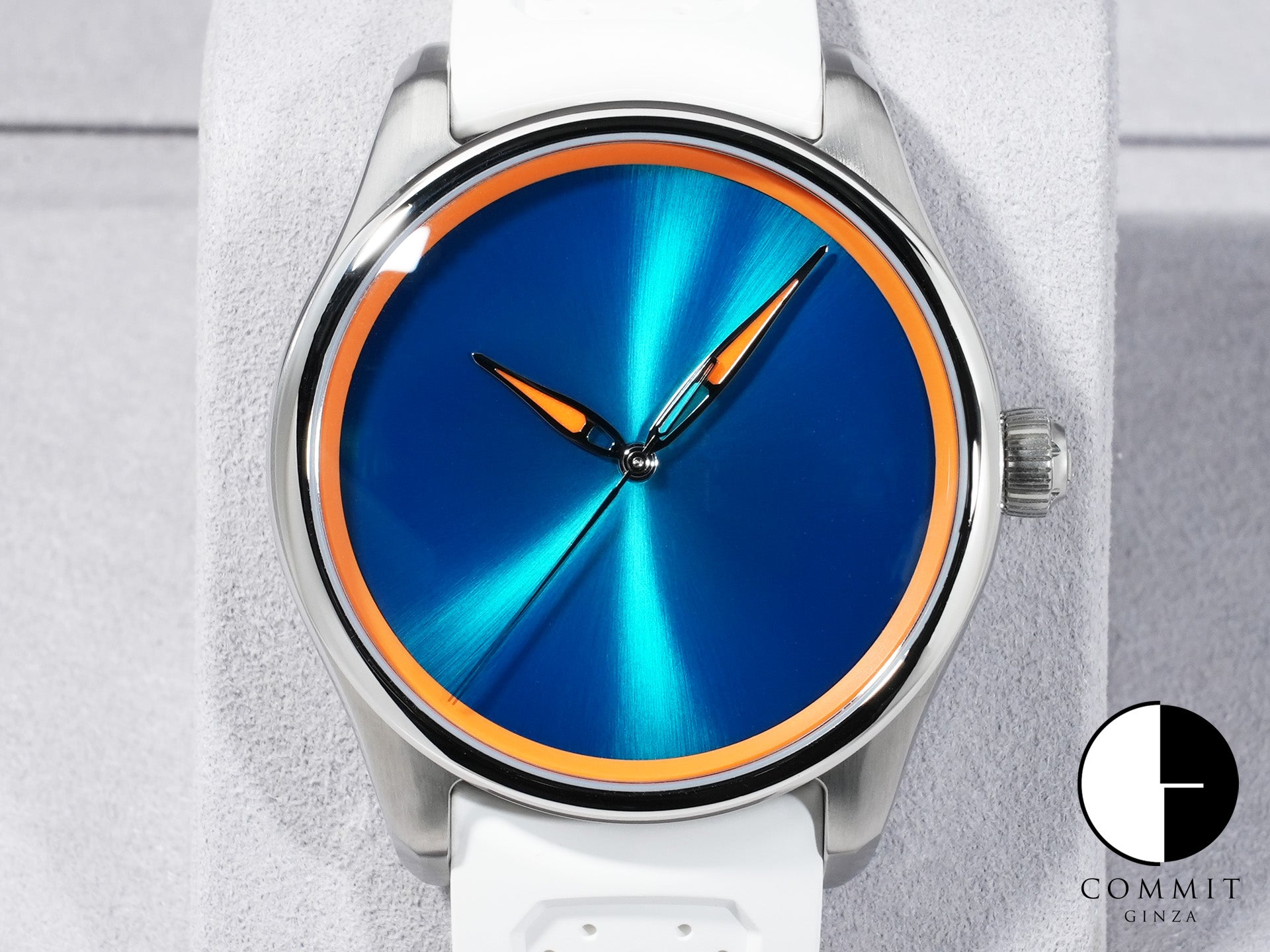 H.モーザー パイオニア センターセコンド Ref.3201-1202 ステンレススチール ターコイズブルーのフュメ文字盤 未使用 iise7i9p