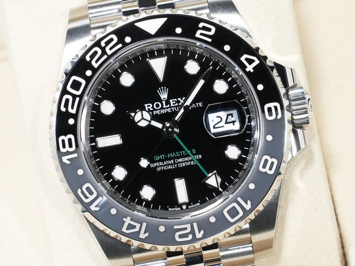 ロレックス GMTマスターII Ref.126710GRNR ステンレススチール ブラック文字盤 ジュビリーブレスレット 未使用 w543bes3