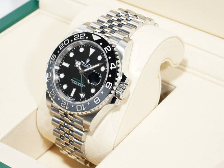 ロレックス GMTマスターII Ref.126710GRNR ステンレススチール ブラック文字盤 ジュビリーブレスレット 未使用 w543bes3