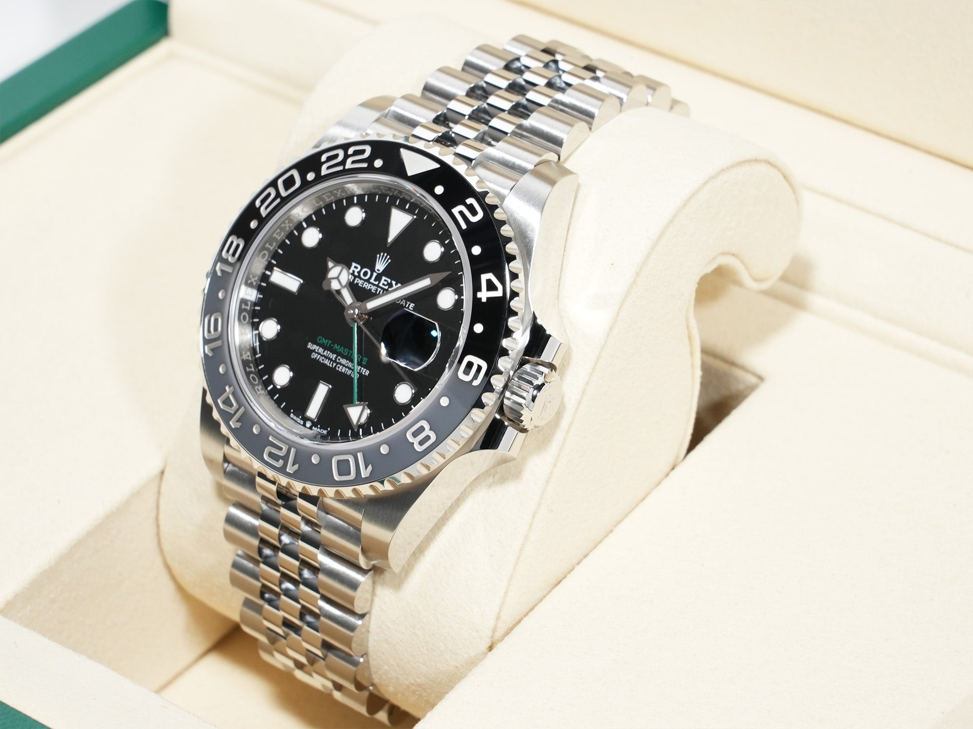 ロレックス GMTマスターII Ref.126710GRNR ステンレススチール ブラック文字盤 ジュビリーブレスレット 未使用 w543bes3