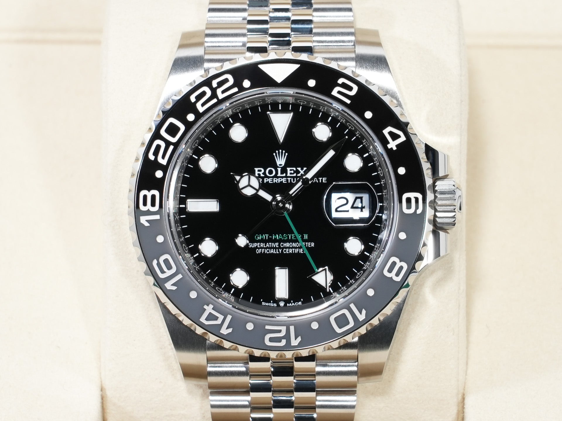 ロレックス GMTマスターII Ref.126710GRNR ステンレススチール ブラック文字盤 ジュビリーブレスレット 未使用 4yoejthg
