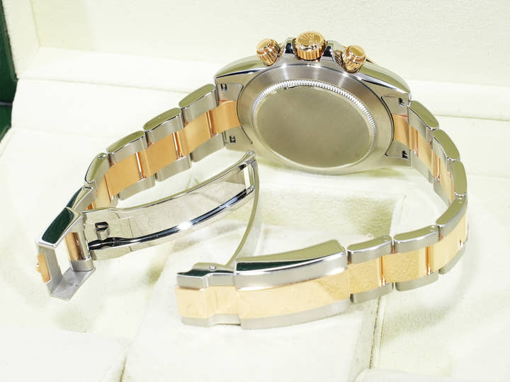 ロレックス デイトナ Ref.116523G ステンレススチール/イエローゴールド ブラックx8Pダイヤ文字盤 美中古 9vei8fvu