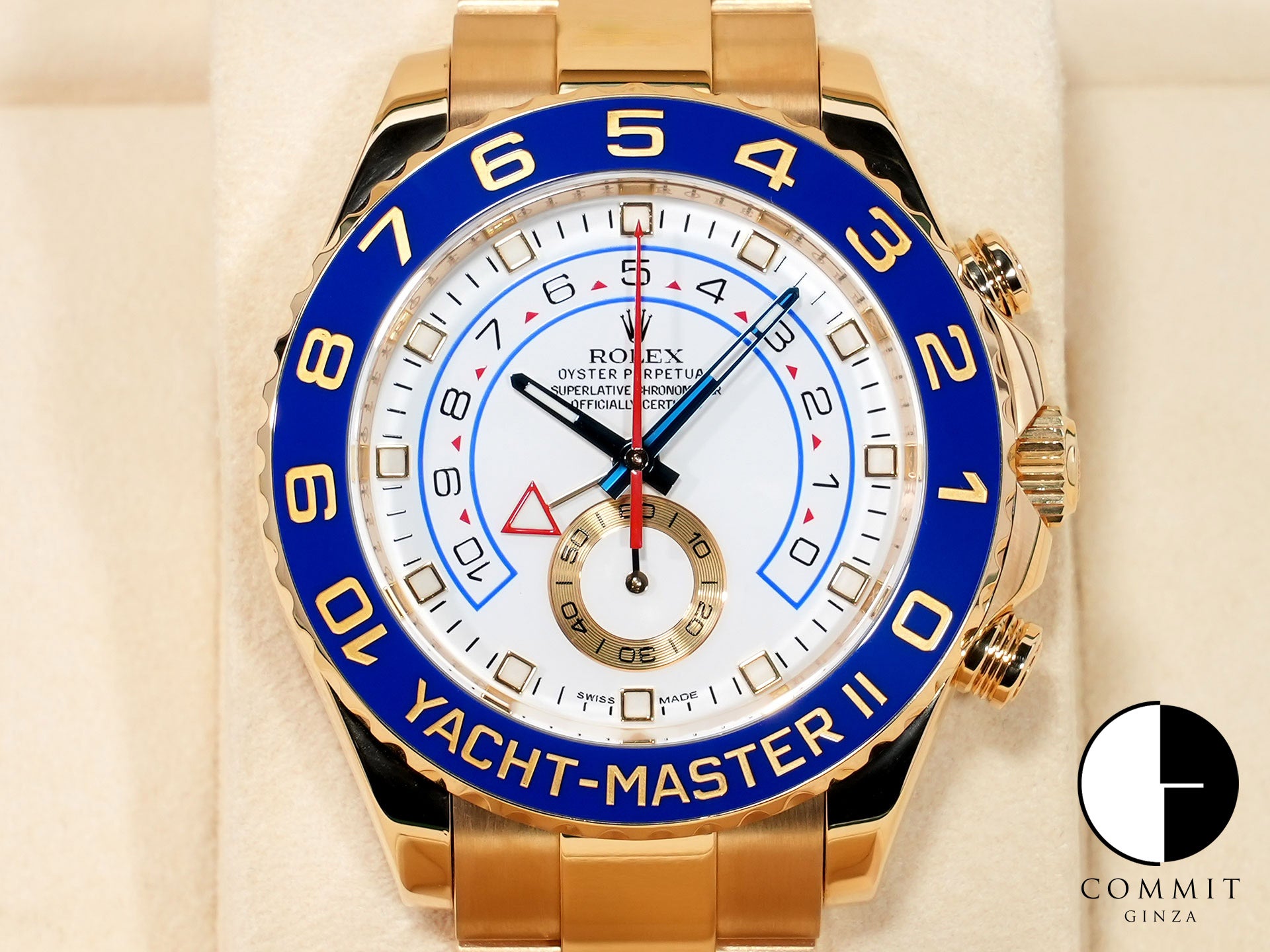 ロレックス ヨットマスターII Ref.116688 イエローゴールド ホワイト文字盤 美中古 dxjc9be7
