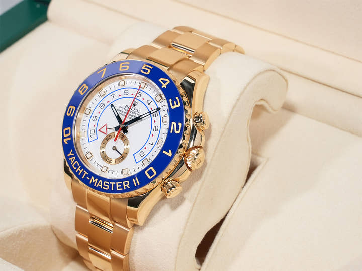 Rolex Yacht-Master II Ref. 116688 Yellow Gold White Dial Excellent Used Condition dxjc9be7
