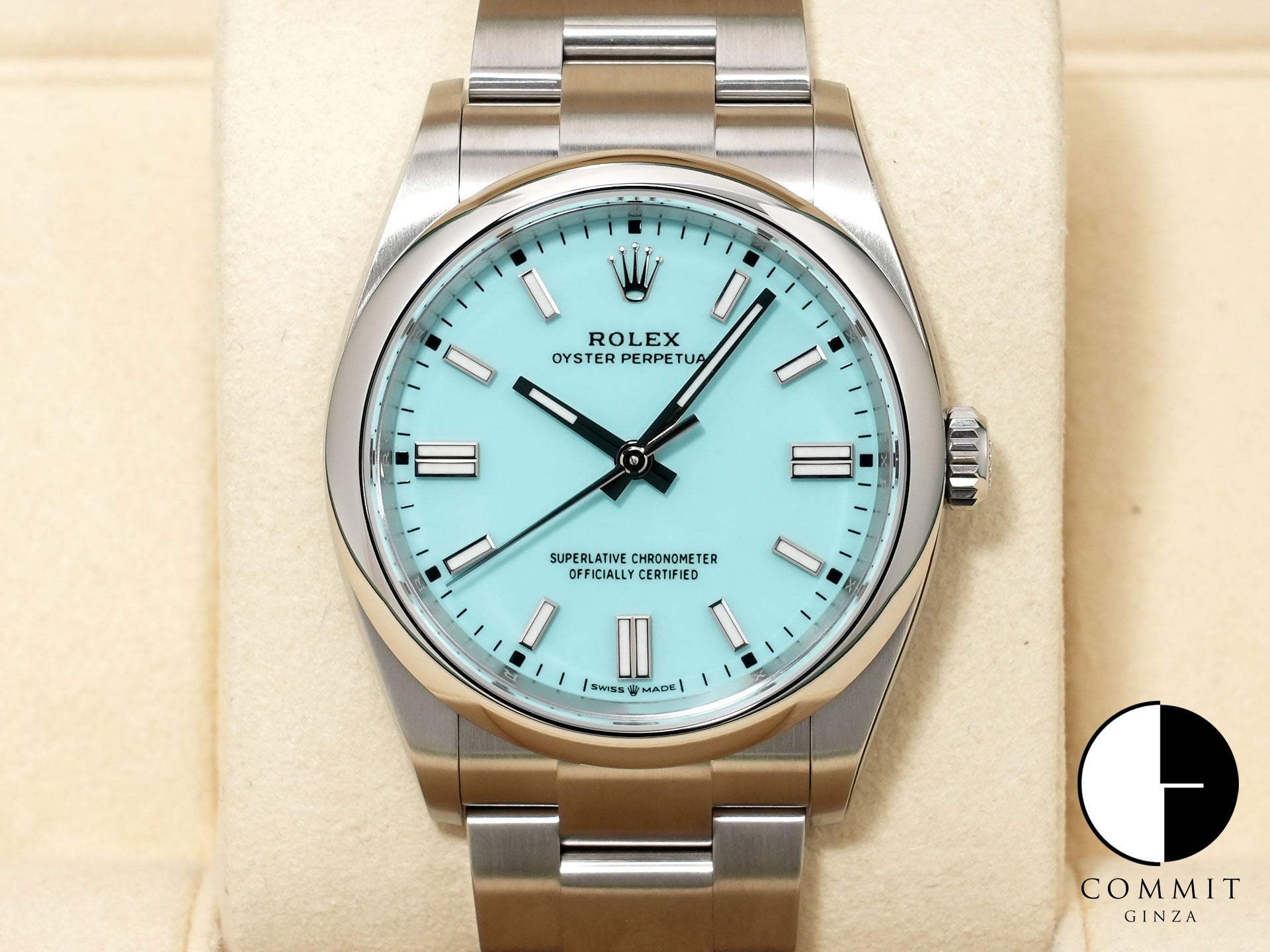 ロレックス オイスターパーペチュアル36 Ref.126000 ステンレススチール ターコイズ文字盤 未使用 fwxh2ws7