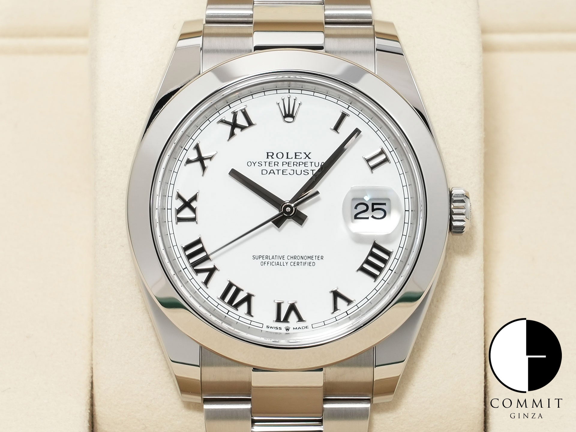 ロレックス デイトジャスト41 Ref.126300 ステンレススチール ホワイト文字盤 オイスターブレスレット 未使用 rb64vqyw
