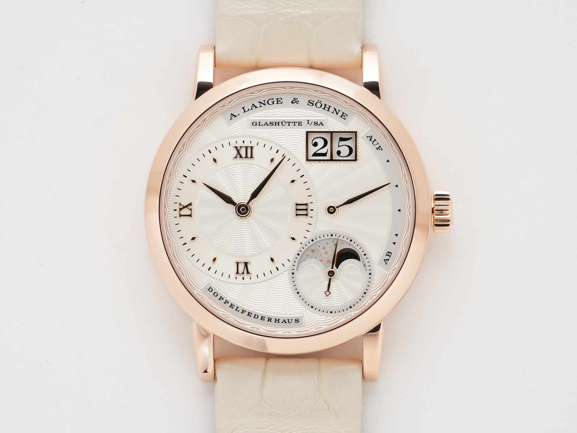 A.ランゲ＆ゾーネ リトル ランゲ1 ムーンフェイズ Ref.182.030 ピンクゴールド シルバー文字盤 美品 htumfan4
