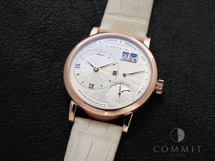 A.ランゲ＆ゾーネ リトル ランゲ1 ムーンフェイズ Ref.182.030 ピンクゴールド シルバー文字盤 美品 htumfan4