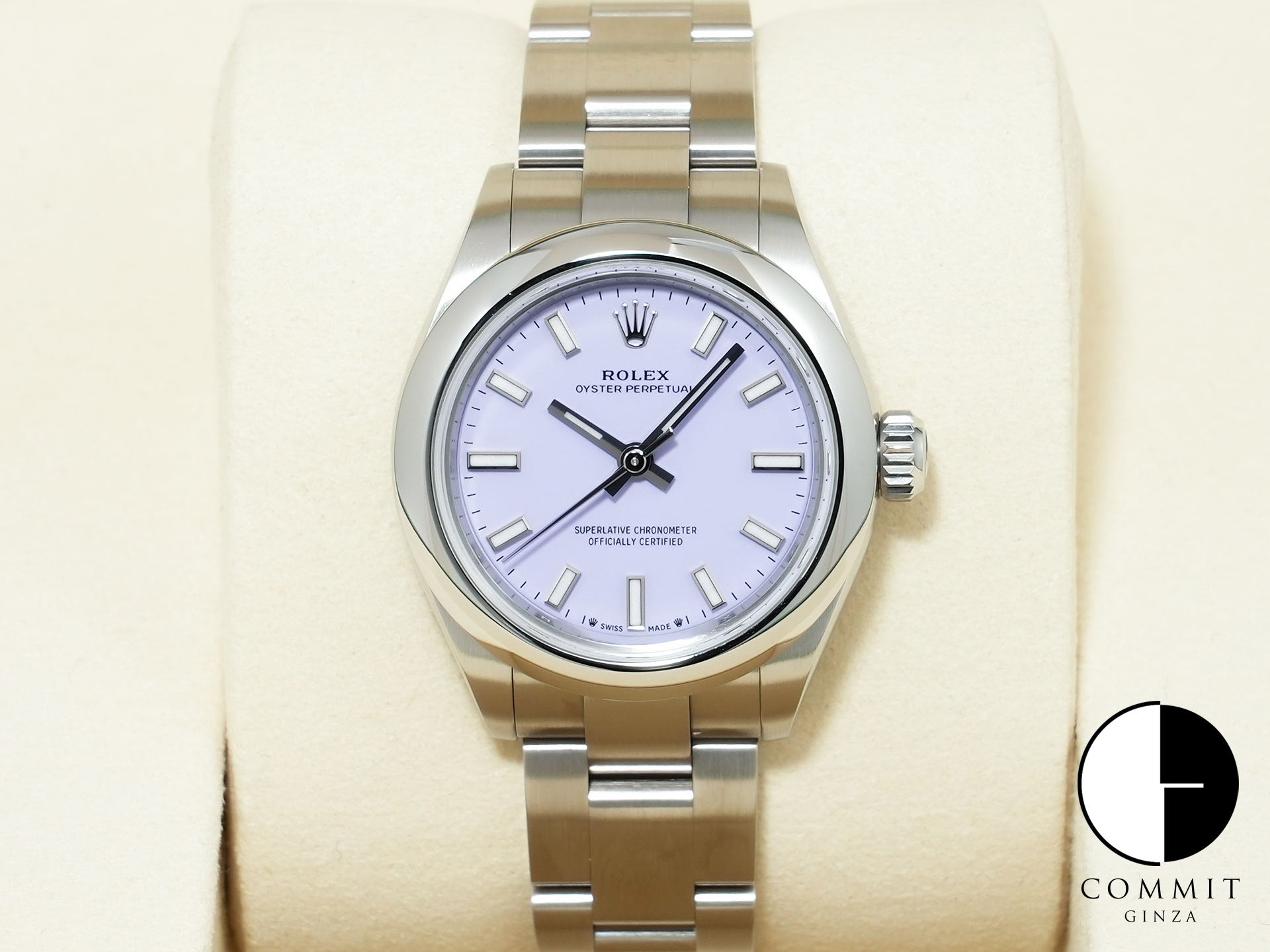 ロレックス オイスターパーペチュアル Ref.276200 ステンレススチール ラベンダー文字盤 未使用 bqh96g3n
