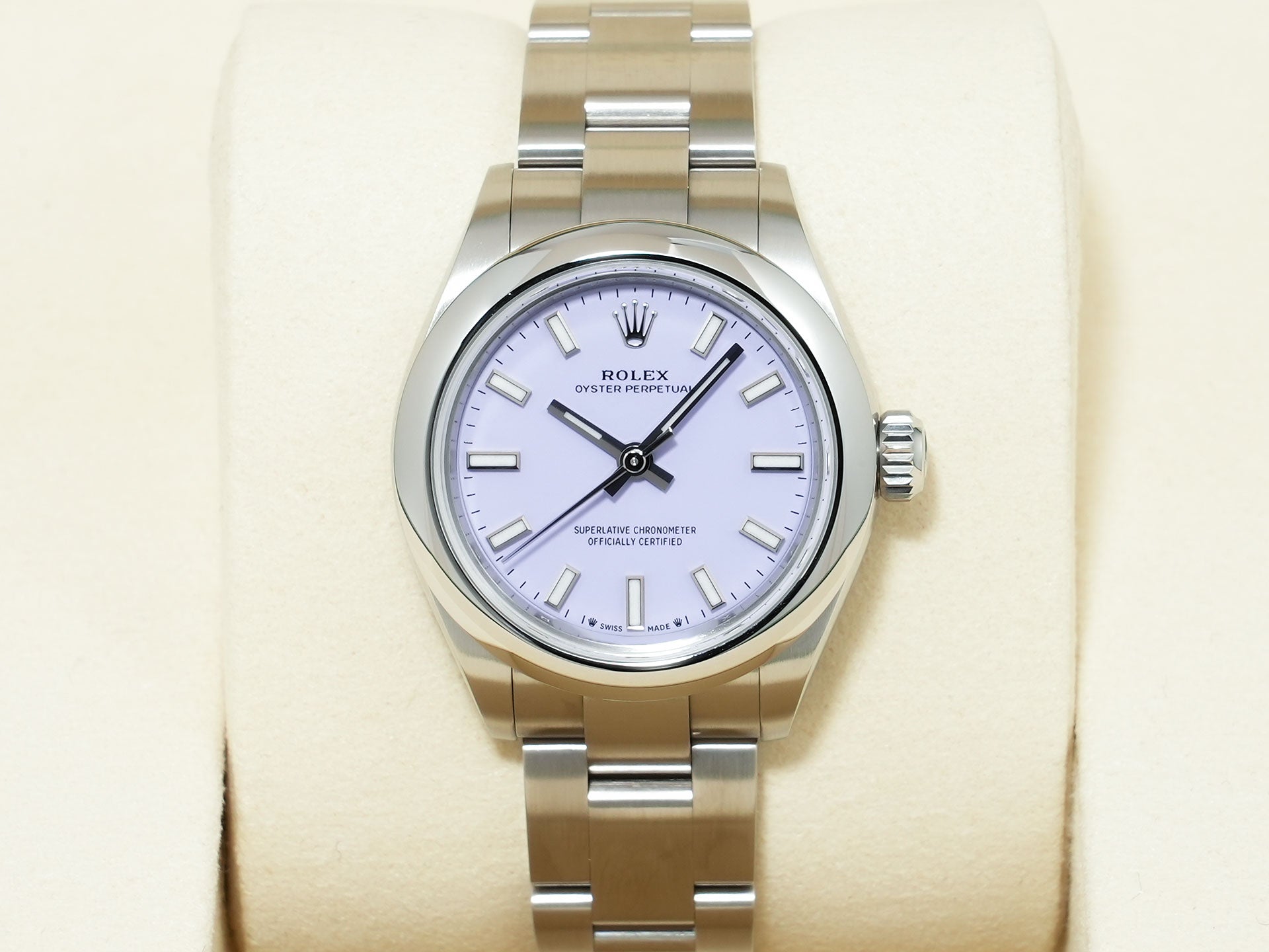 ロレックス オイスターパーペチュアル Ref.276200 ステンレススチール ラベンダー文字盤 未使用 bqh96g3n