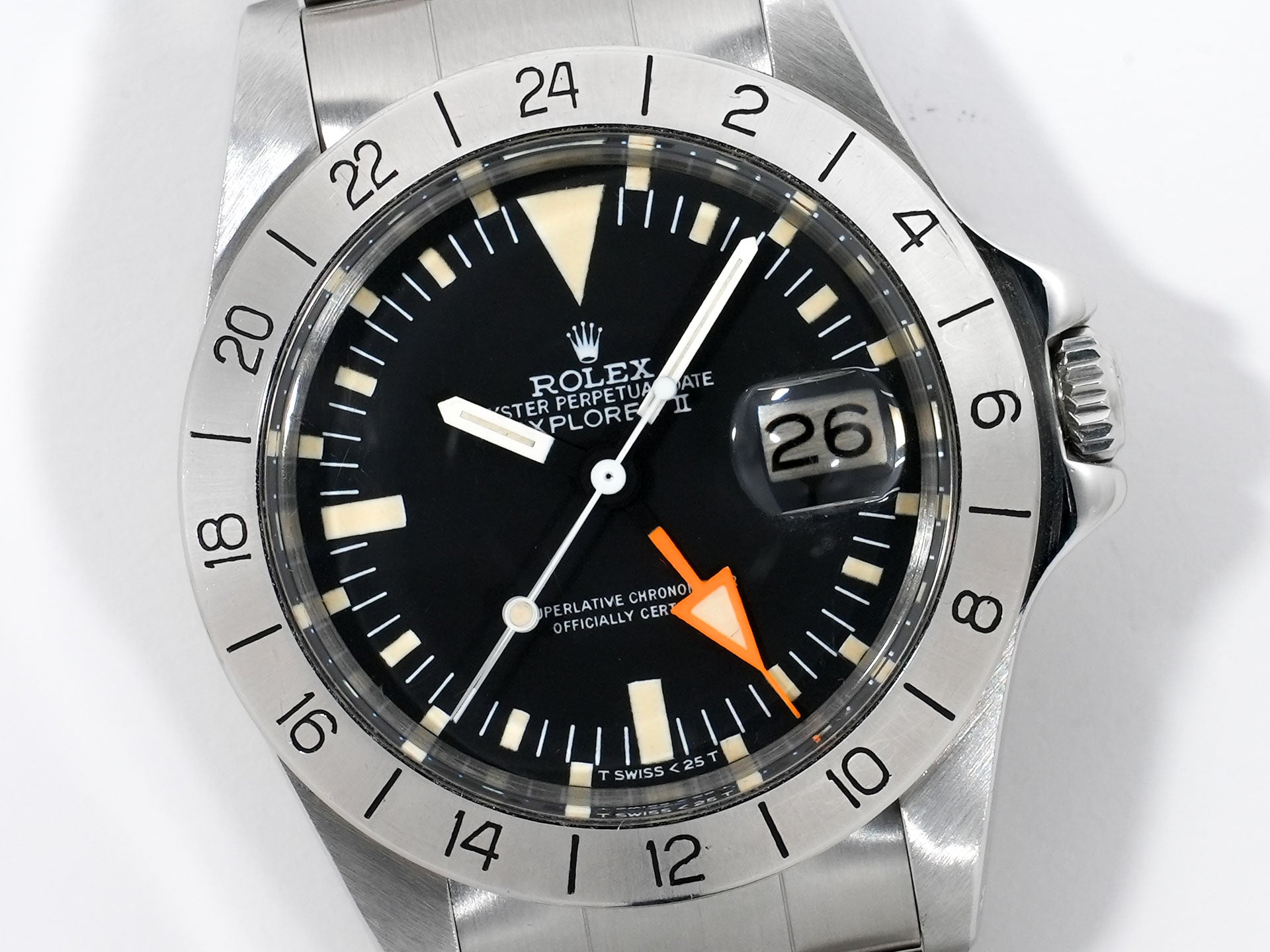Rolex Explorer II Ref. 1655 Stainless Steel Black Dial Oyster Bracelet Used k9qko3wv