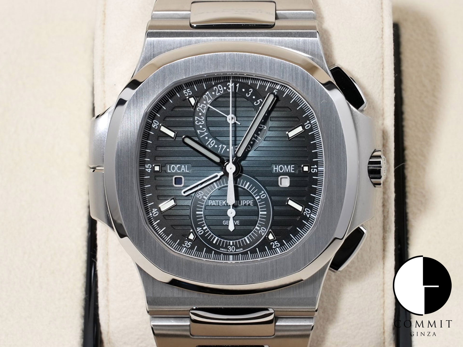 パテックフィリップ ノーチラス トラベルタイム クロノグラフ Ref.5990/1A-011 ステンレススチール ブルーソレイユ文字盤 未使用 pnsjkqef