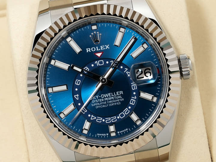 ロレックス スカイドゥエラー Ref.336934 ステンレススチール/ホワイトゴールド ブルー文字盤 オイスターブレスレット 未使用 diacyqaq