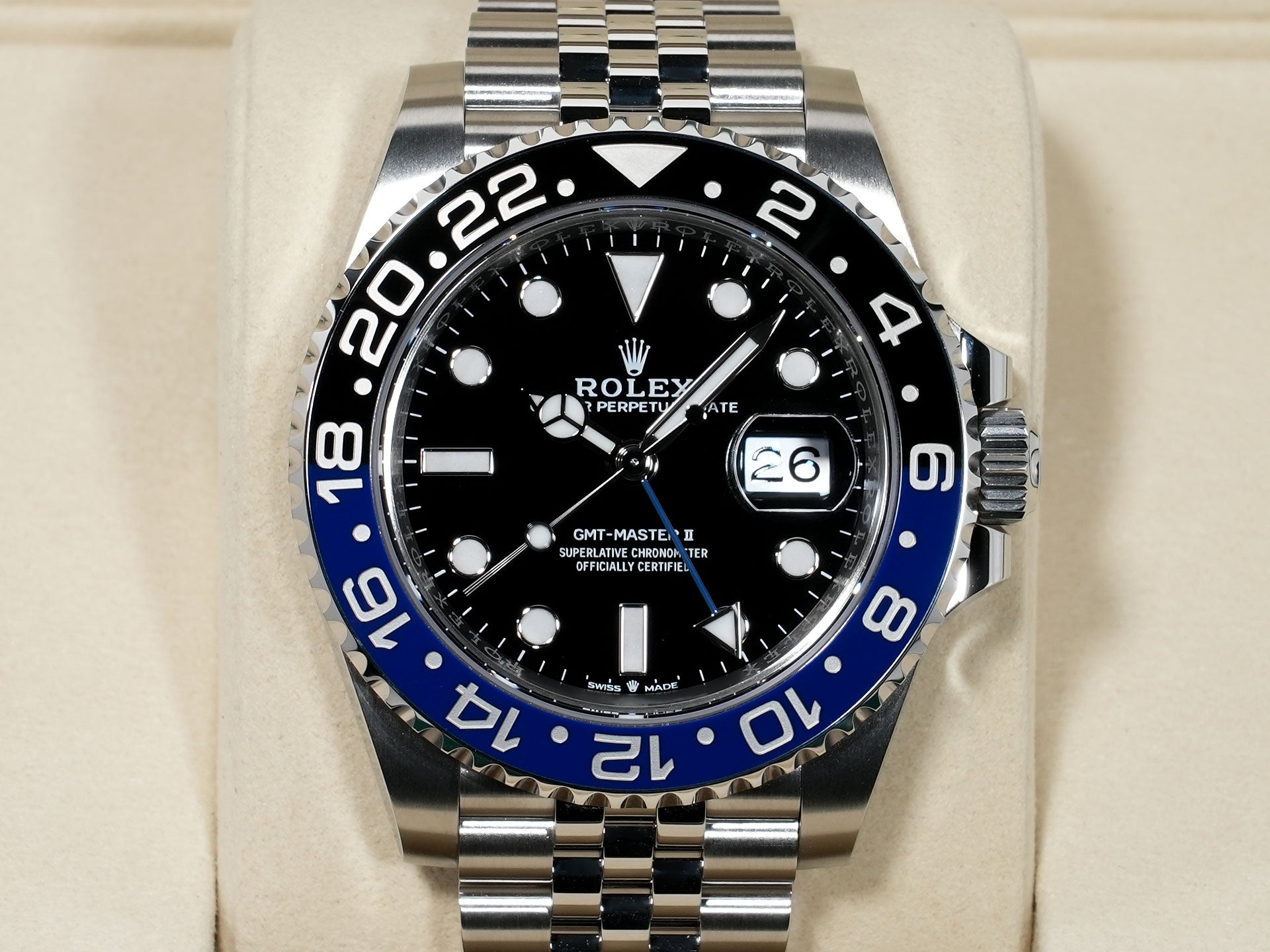 ロレックス GMTマスターII Ref.126710BLNR ステンレススチール ブラック文字盤 ジュビリーブレスレット 未使用 2k3tac4u
