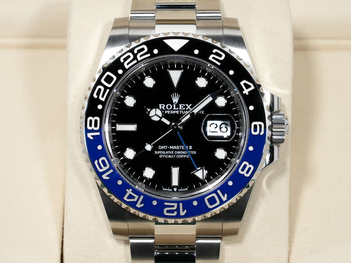 ロレックス GMTマスターII Ref.126710BLNR ステンレススチール ブラック文字盤 オイスターブレスレット 未使用 oeqiq288