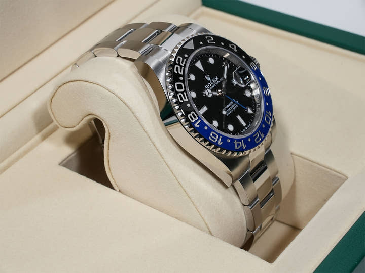 ロレックス GMTマスターII Ref.126710BLNR ステンレススチール ブラック文字盤 オイスターブレスレット 未使用 oeqiq288