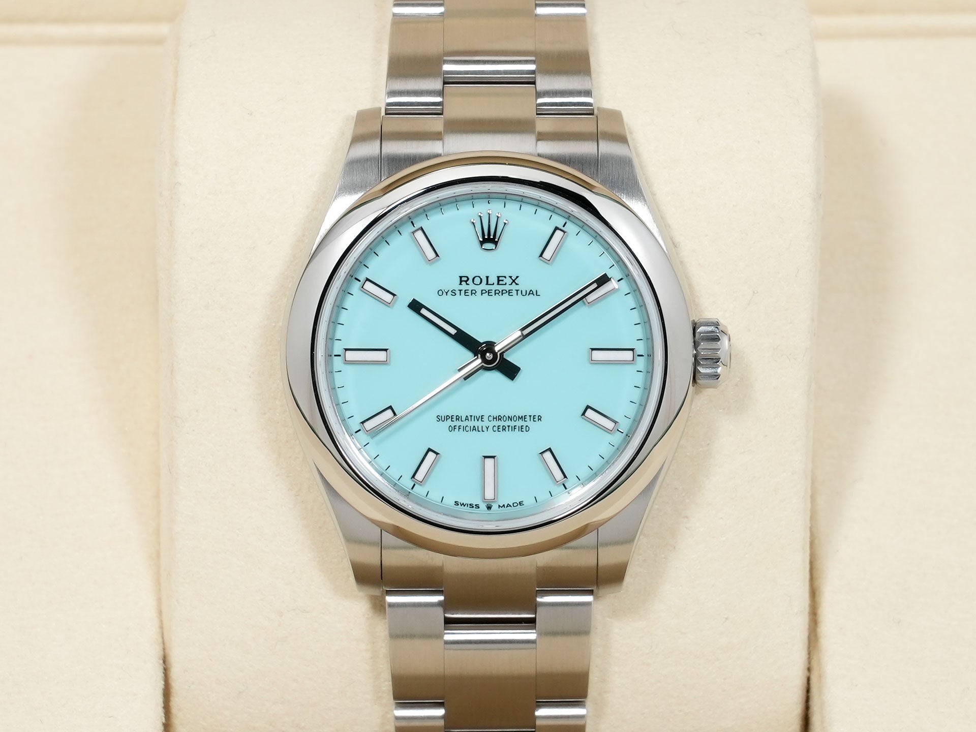 ロレックス オイスターパーペチュアル31 Ref.277200 ステンレススチール ターコイズ文字盤 未使用 8wqs8m85