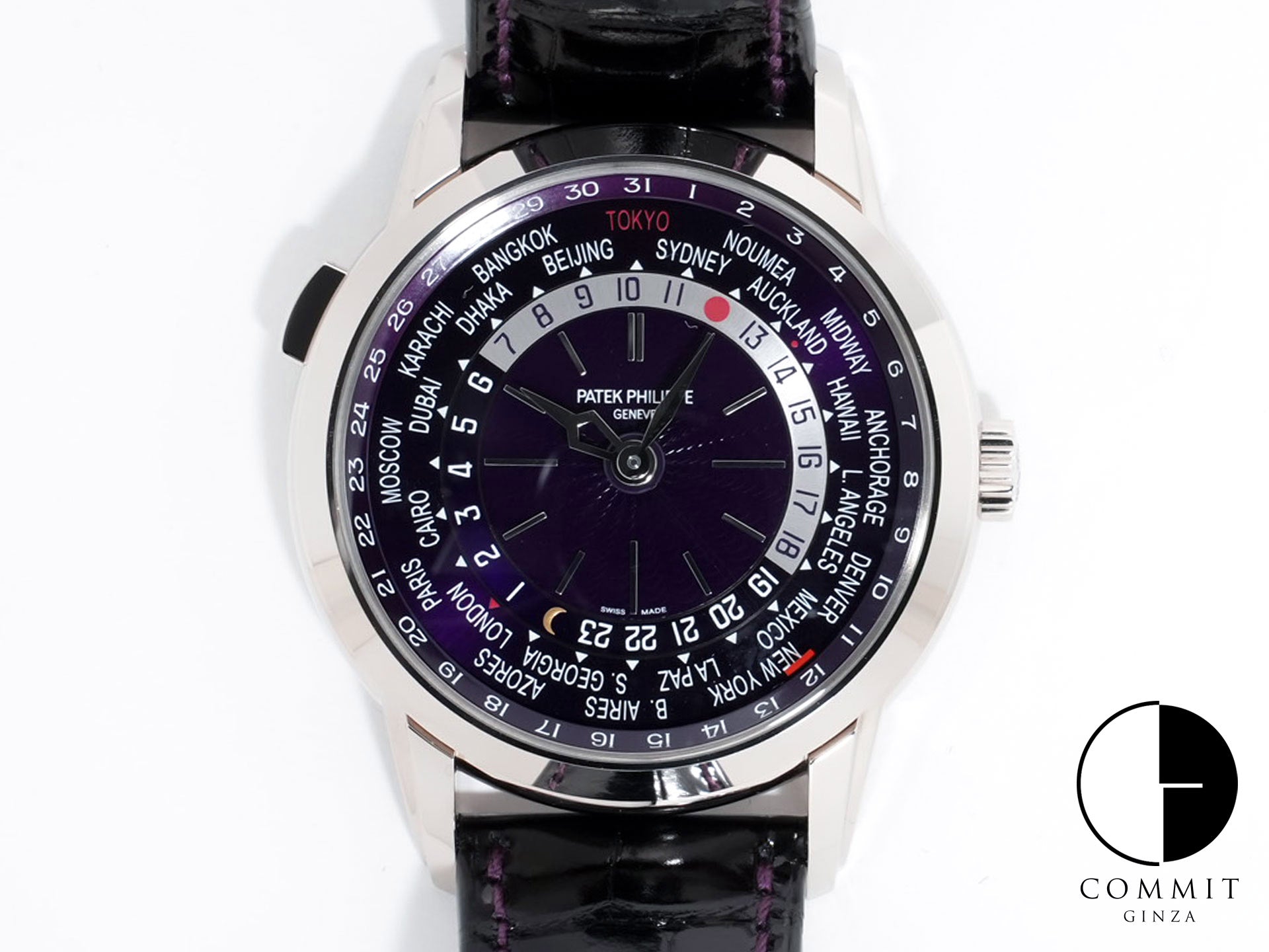 パテックフィリップ コンプリケーション ワールドタイム デイト Ref.5330G-010 ホワイトゴールド パープル文字盤 未使用 ujcn96t8