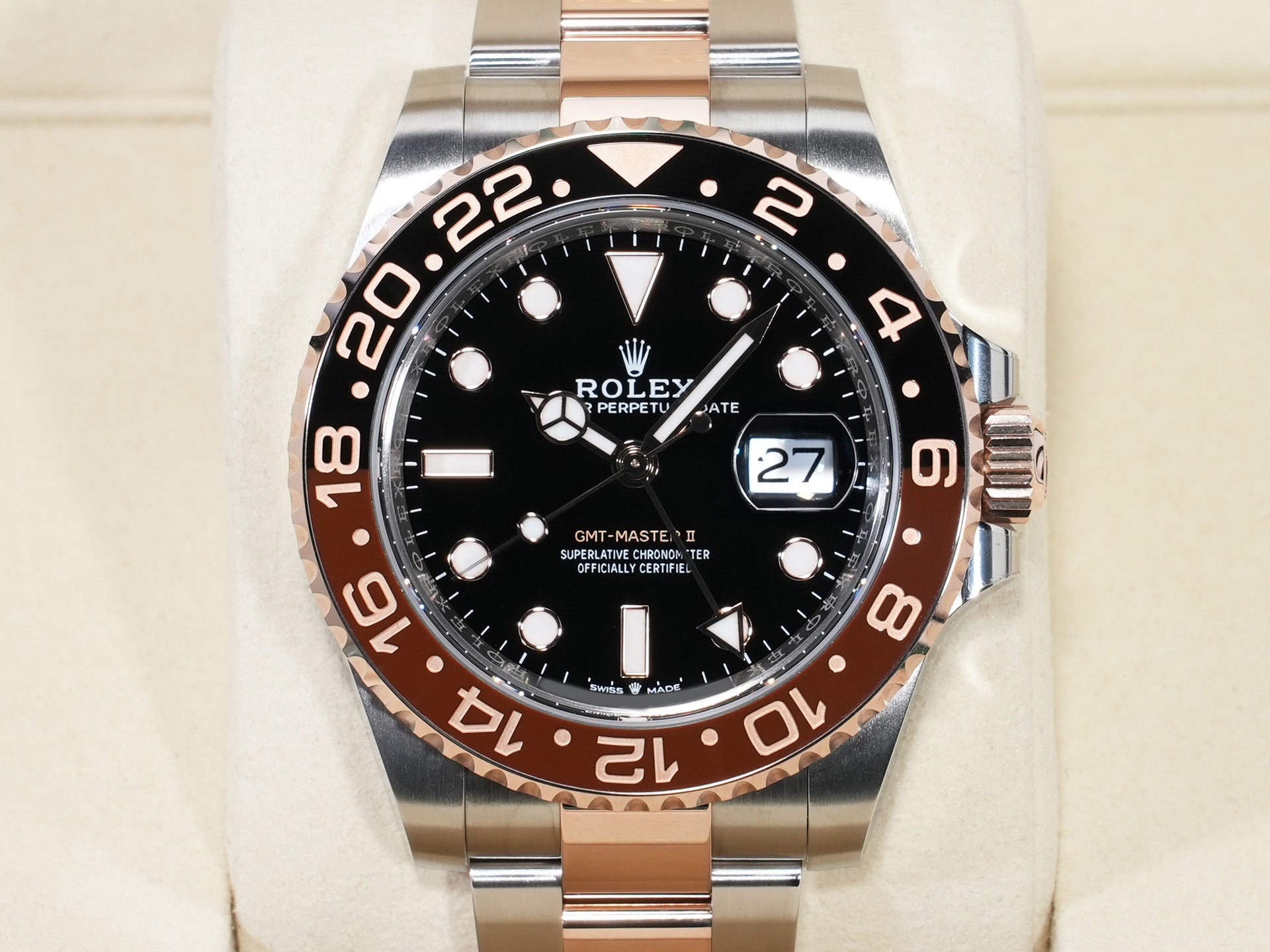 ロレックス GMTマスターII Ref.126711CHNR ステンレススチール/エバーローズゴールド ブラック文字盤 オイスターブレスレット 未使用 833rim6g