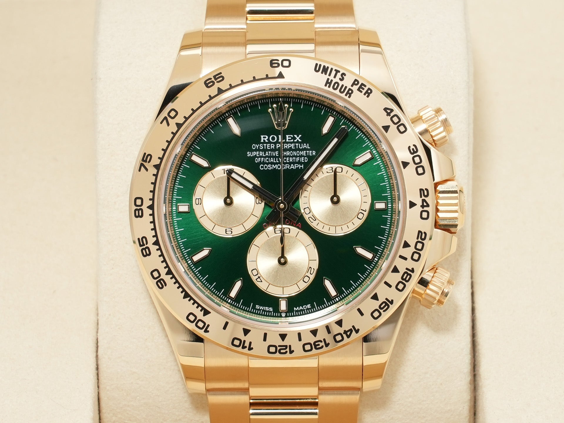ロレックス デイトナ Ref.126508 イエローゴールド グリーン文字盤 未使用 xziu68a5