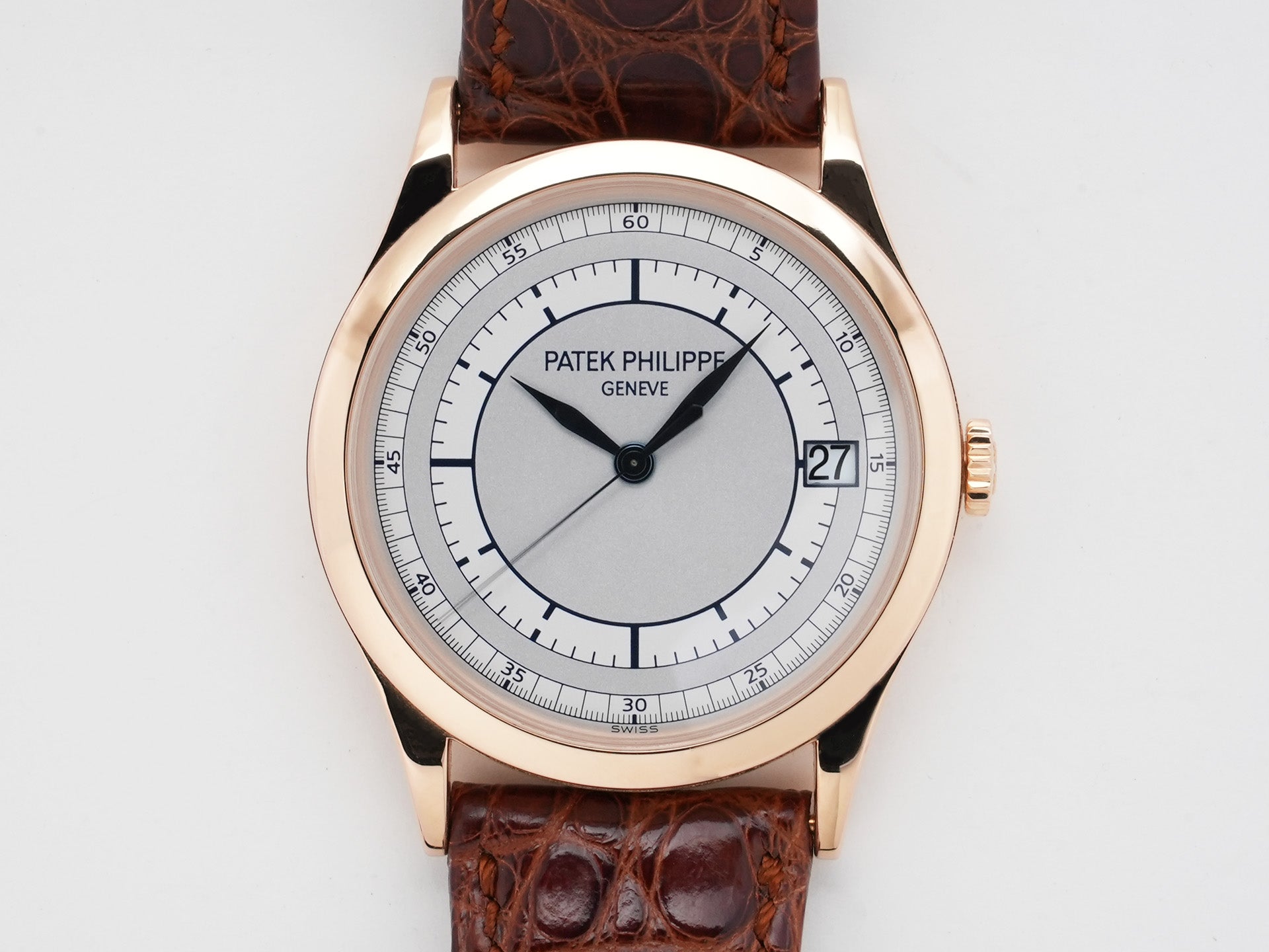 パテックフィリップ カラトラバ Ref.5296R-001 ローズゴールド シルバー文字盤 中古 5otju5ny